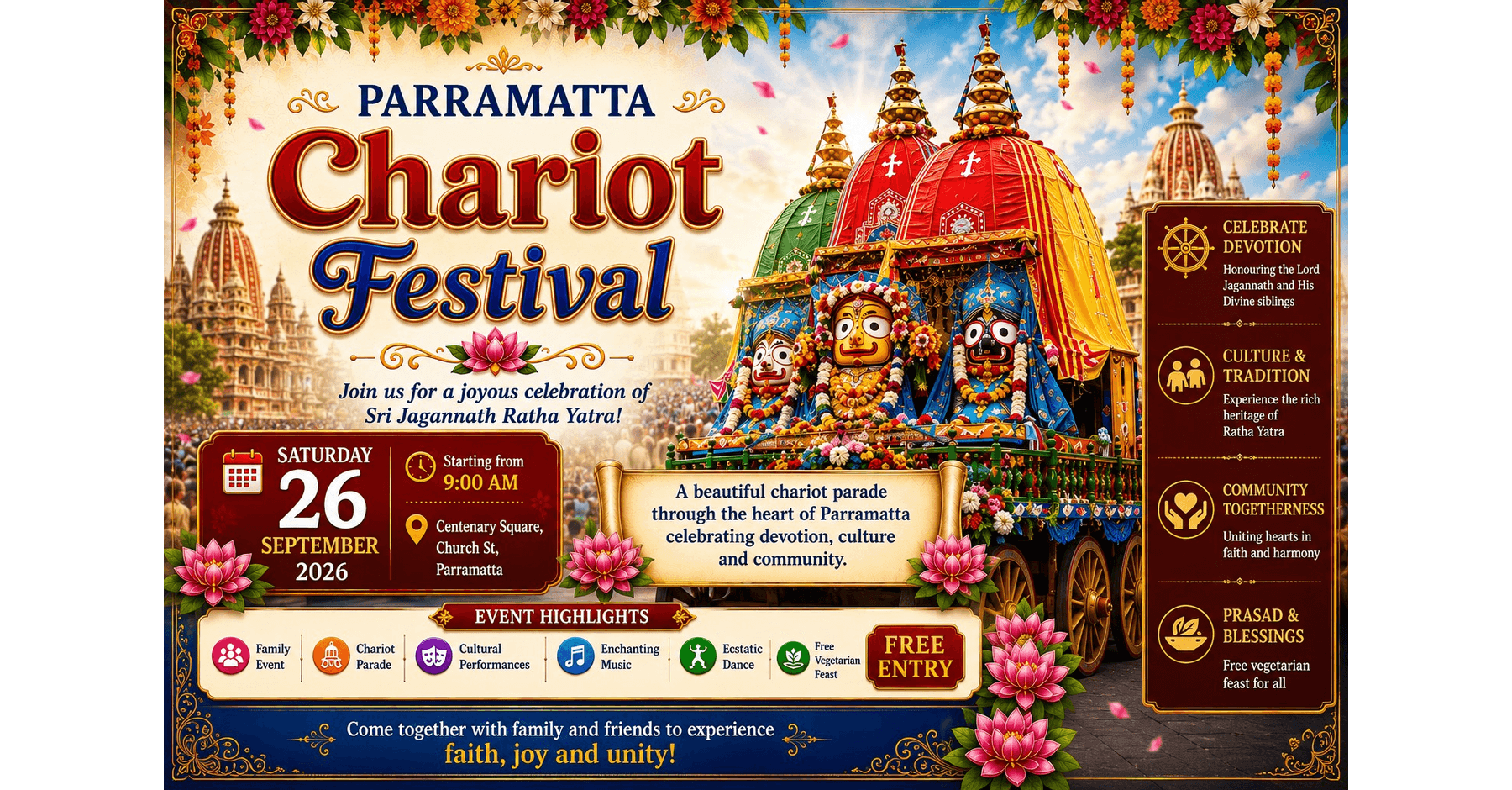 Festival of Chariots — Parramatta Ratha Yatra