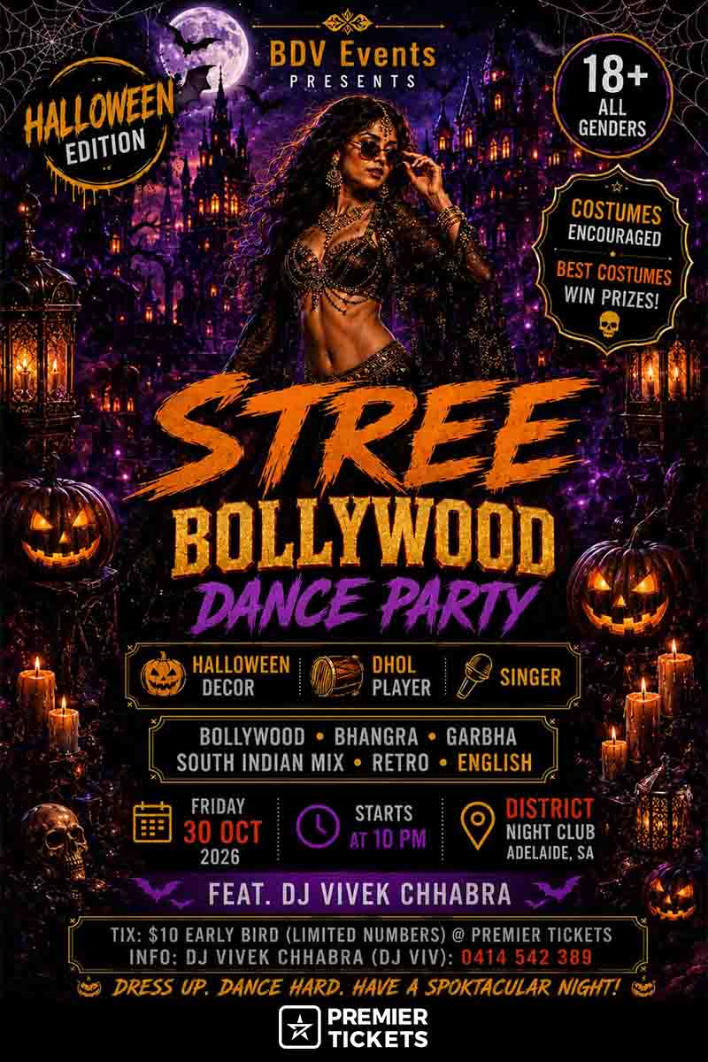 STREE Bollywood Dance Party 2026 - Adelaide (Halloween Edition)