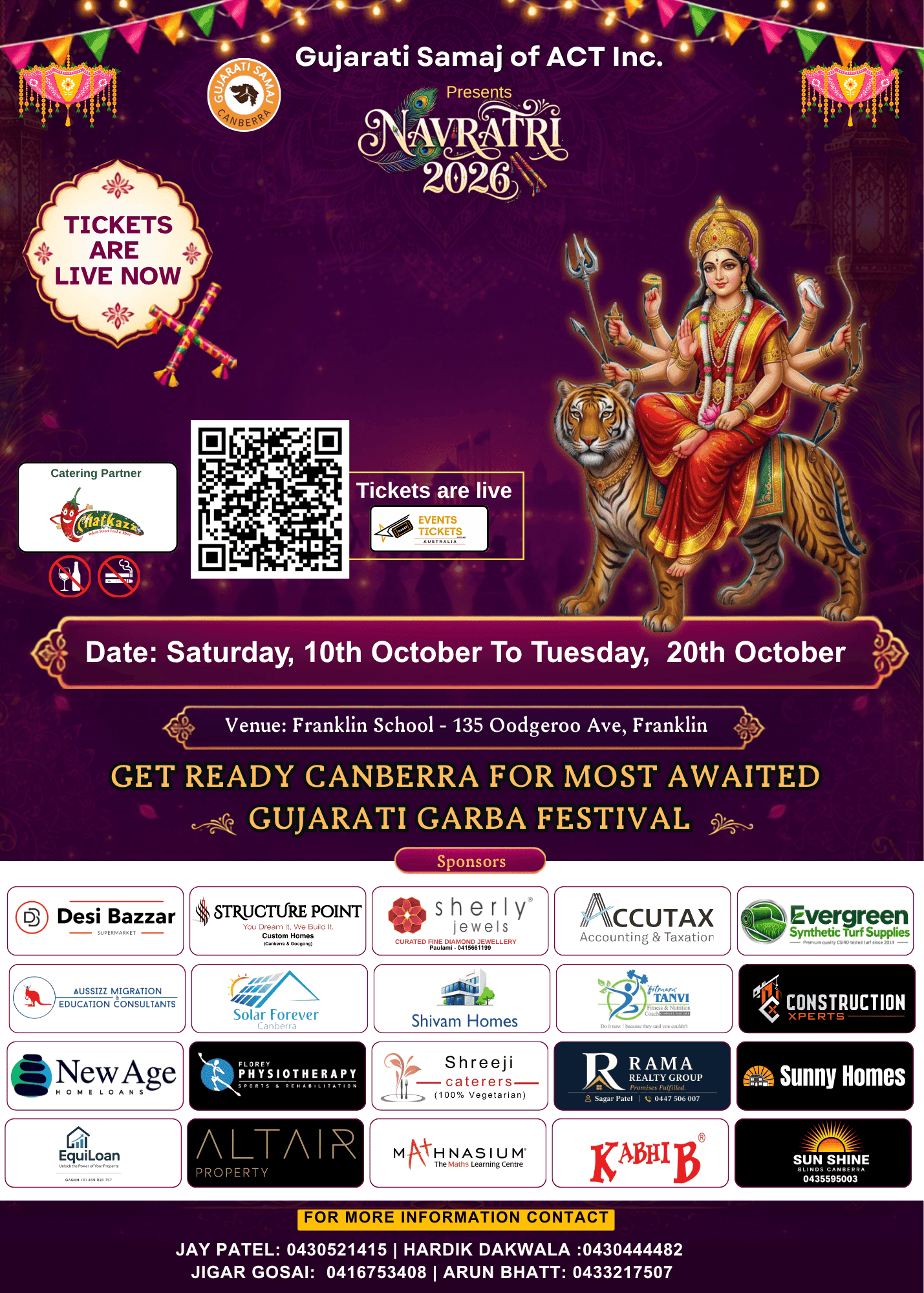 Gujarati Samaj of ACT Navratri 2026